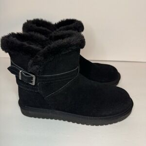 Koolaburra by UGG Delene Mini Short Boot Womens 7‎ Black Round Toe Suede